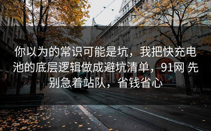 你以为的常识可能是坑，我把快充电池的底层逻辑做成避坑清单，91网 先别急着站队，省钱省心